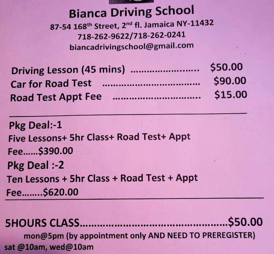 9. Bianca Driving School